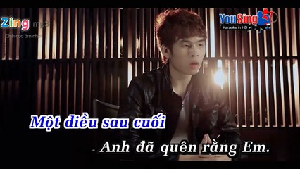 Lỡ Quên - Huỳnh Anh Tuấn KARAOKE BEAT CHUẨN✔