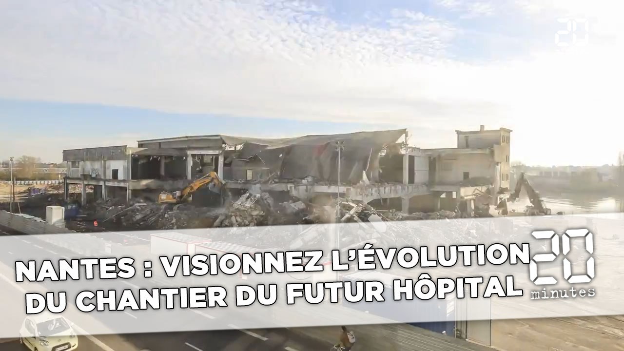 Nantes : Visionnez l'évolution du chantier de l'hôpital