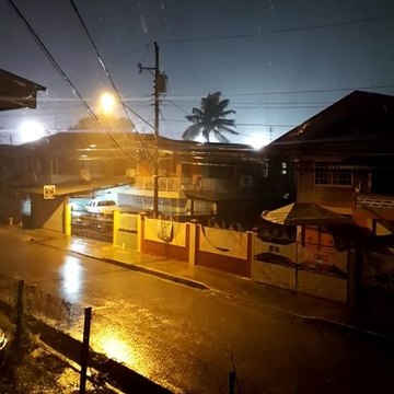 Tropical Storm Bret Drenches Neighborhood in Trinidad