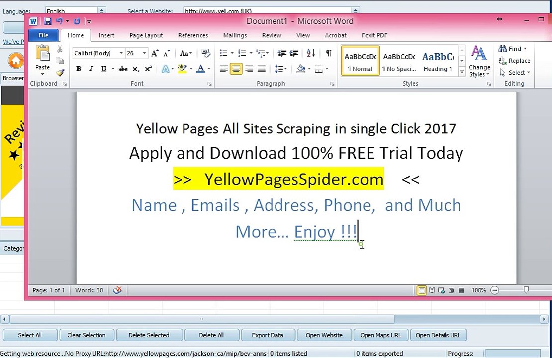 How to Scrape Email addresses from Yellow pages 2017