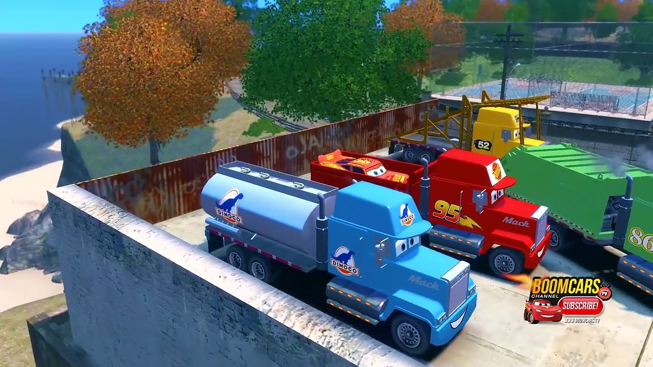 Mack Color Truck DINOCO Mack Spiderman KIDS Cartoon, Nursery Rhymes Lightning McQueen Tran