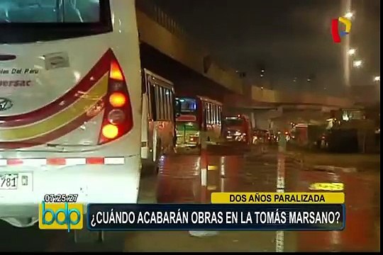 Surco: obra inconclusa en la avenida Tomás Marsano ocasiona gran congestión vehicular