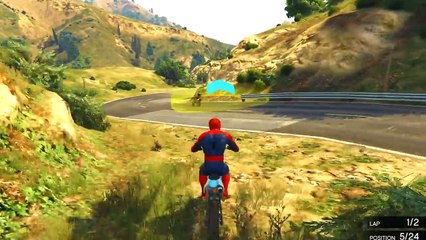 Hombre araña carreras Bicicleta dibujos animados para Niños y Niños con vivero rimas canciones