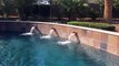 Las Vegas custom backyeard swimming pool waterfall featuers