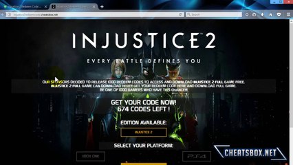 Injustice 2 Redeem Code Giveaway - Xbox One, PS4, PC