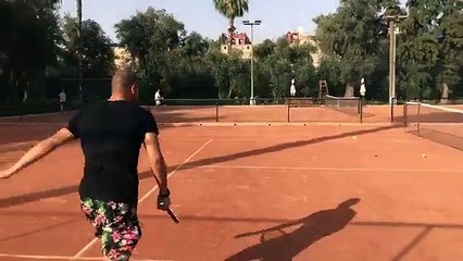 Guedioura Joue au tennis avec Ibbou
