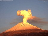 Mexico's Volcán Popocatépetl Erupts in a Colorful Display