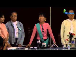 Monywa Inquiry Commission chairperson DASSK's press conference at the Rangoon Regional Assembly