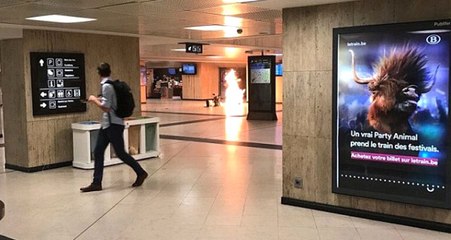 Brüksel Tren İstasyonundaki Patlama Anı Kameraya Yansıdı