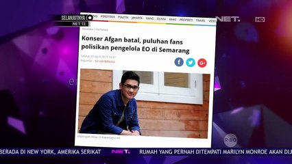 Batal Konser di Semarang, Para Fans Afgan Pun Lapor Polisi