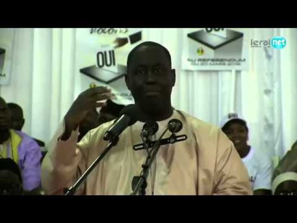 Discours de Aliou Sall à Guédiawaye à la visite du Président Macky Sall