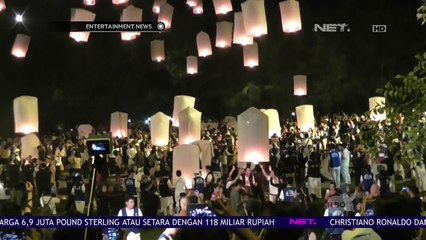 Peringati Hari Raya Waisak, Ratusan Wisatawan Terbangkan Lampion