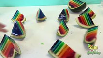 JELLO RAINBOW GUMMY WATERMELON Slices! DIY homemade jello gummies for kids
