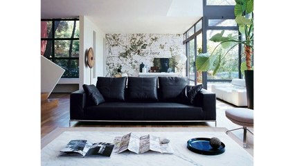 Living room ideas with black sofa