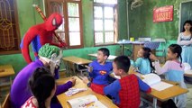Frozen Elsa & Spiderman AT SCHOOL ! Joker Fake Teacher Elsa Spiderbaby Learn Math In Super