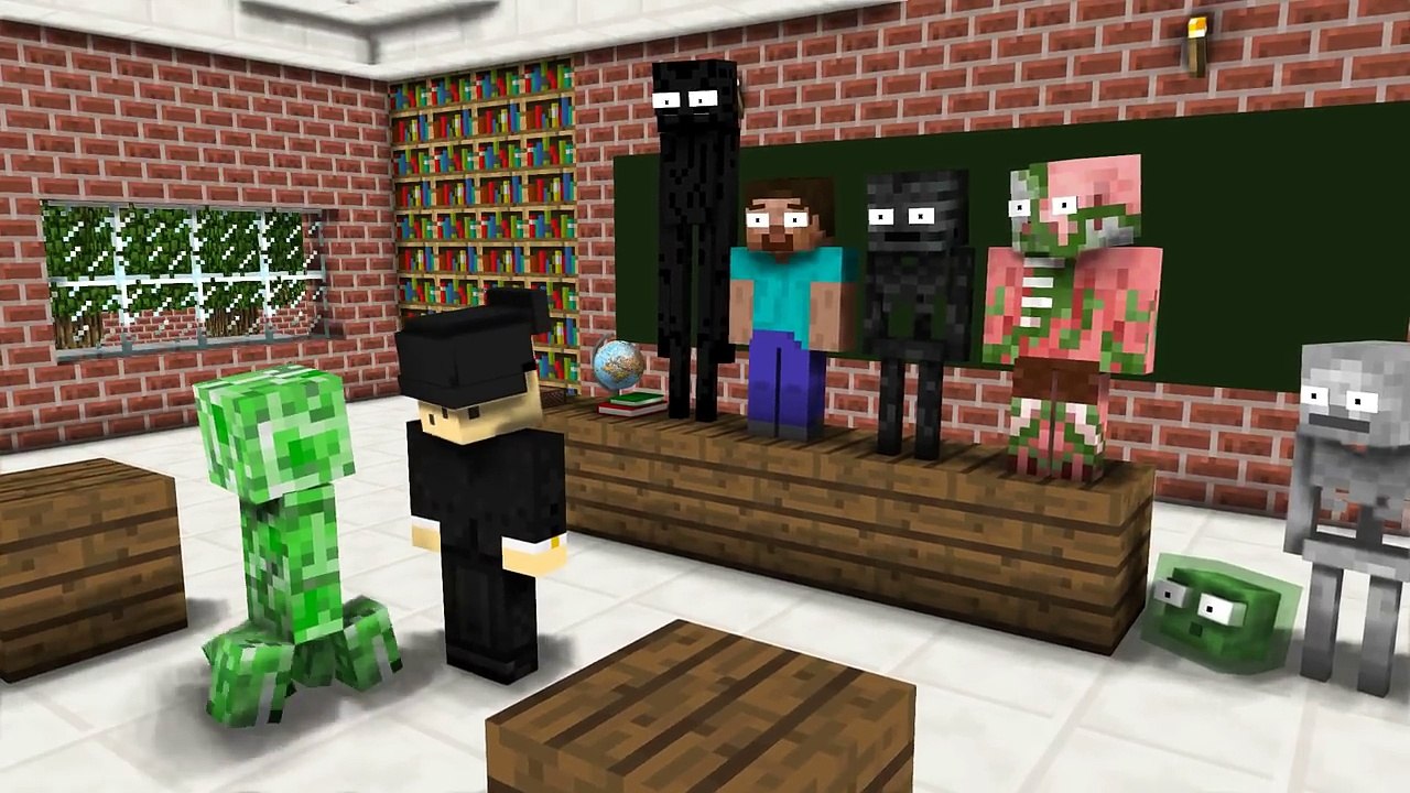 Monster School: The Mobs Caught the Teacher Dancing in the Classroom Minecraft Animation