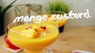 আমের কাস্টার্ড   ঈদের রেসিপি   Mango Custard Recipe Bangla   Bangladeshi Fruit Custard Recipe