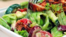 চুলায় তৈরি গ্রীল চিকেন দিয়ে সালাদ । ইফতার রেসিপি । Grilled Chicken Salad   Bangladeshi Salad Recipe
