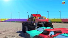 Monster Trucks _ Car Wash For Kids
