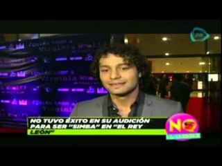 Mariano Palacios audiciona para protagónico en el "El rey león"