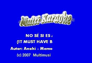 No Se Si Es Amor - Timbiriche (Karaoke)