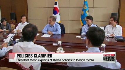 Download Video: President Moon clarifies his North Korea policies to U.S. media