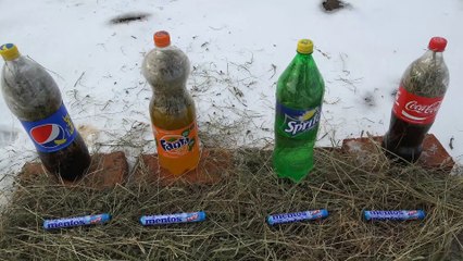 100 MENTOS IN СLOSED BOTTLE! EXPLOSION Experiment!
