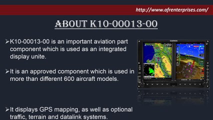 K10-00013-00 – An Aircraft Part Component from Garmin International.