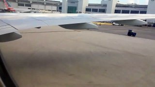 Smooth take off from Miami airport American Airline 777