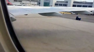 Smooth take off from Miami airport American Airline 777