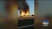 Office structure goes up in flames in Chandler