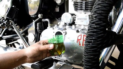 How to change engine oil in Royal Enfield