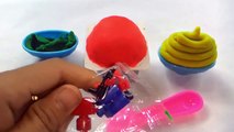 Play-Doh Ice Cream Cone Surprise Eggs _ Spiderman _ Toys Cars _ Lego _ Kids Toddler