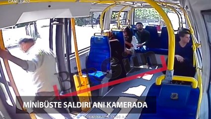 Minibüste kadına saldırı anının görüntüleri ortaya çıktı