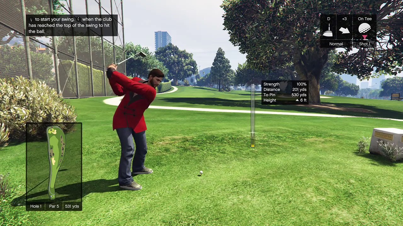 couldn't  golf my way through that