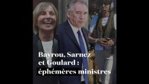 Bayrou, Sarnez et Goulard : des (très) éphémères ministres