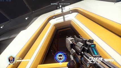 Overwatch: HLC Helix Jump #3: Soldier can jump through this hole when attacking Point A and land on the tire to get a cheeky ult in