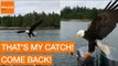 Daring Bald Eagle Snatches Fish From Boat