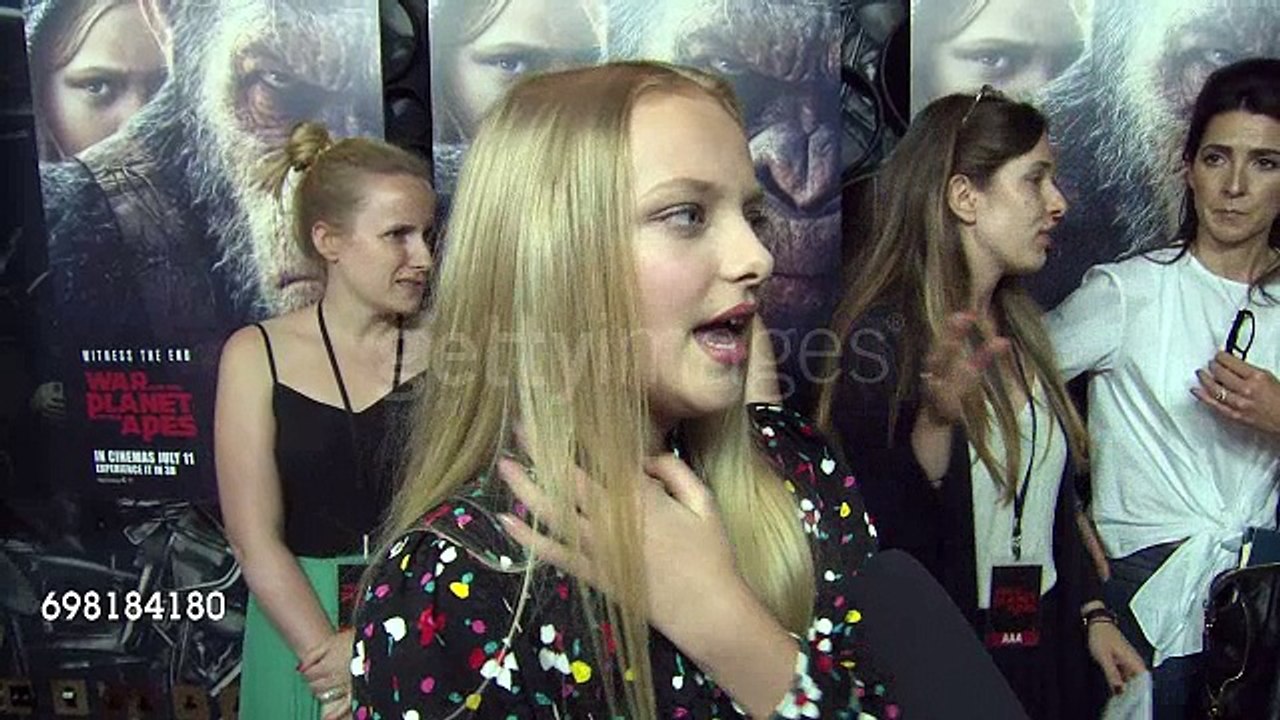 Amiah Miller for War For The Planet of the Apes, her first time on set, her character