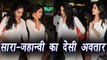 Sara Ali Khan and Jhanvi Kapoor SPOTTED TOGETHER in SAME Traditional outfit | FilmiBeat