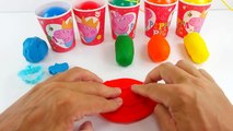 Peppa pig Learn Colors with Play Doh for Kids Modelling Clay Molds