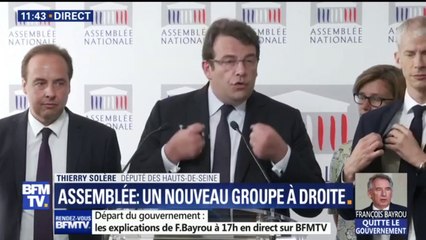 Scission à droite. Solère annonce avec l’UDI la création d’un nouveau groupe à droite à l’Assemblée