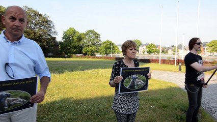 "Haie de déshonneur" à Huy dans l'affaire Bruni devant le Palais de justice
