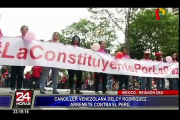 Canciller venezolana Delcy Rodríguez arremete contra Perú