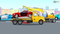 Voiture de police pour bébé - Dessin animé voiture - Camions et Voitures