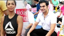 Ex Couple Malaika Arora Arbaaz Khan Yoga Session Together | International Yoga Day 2017