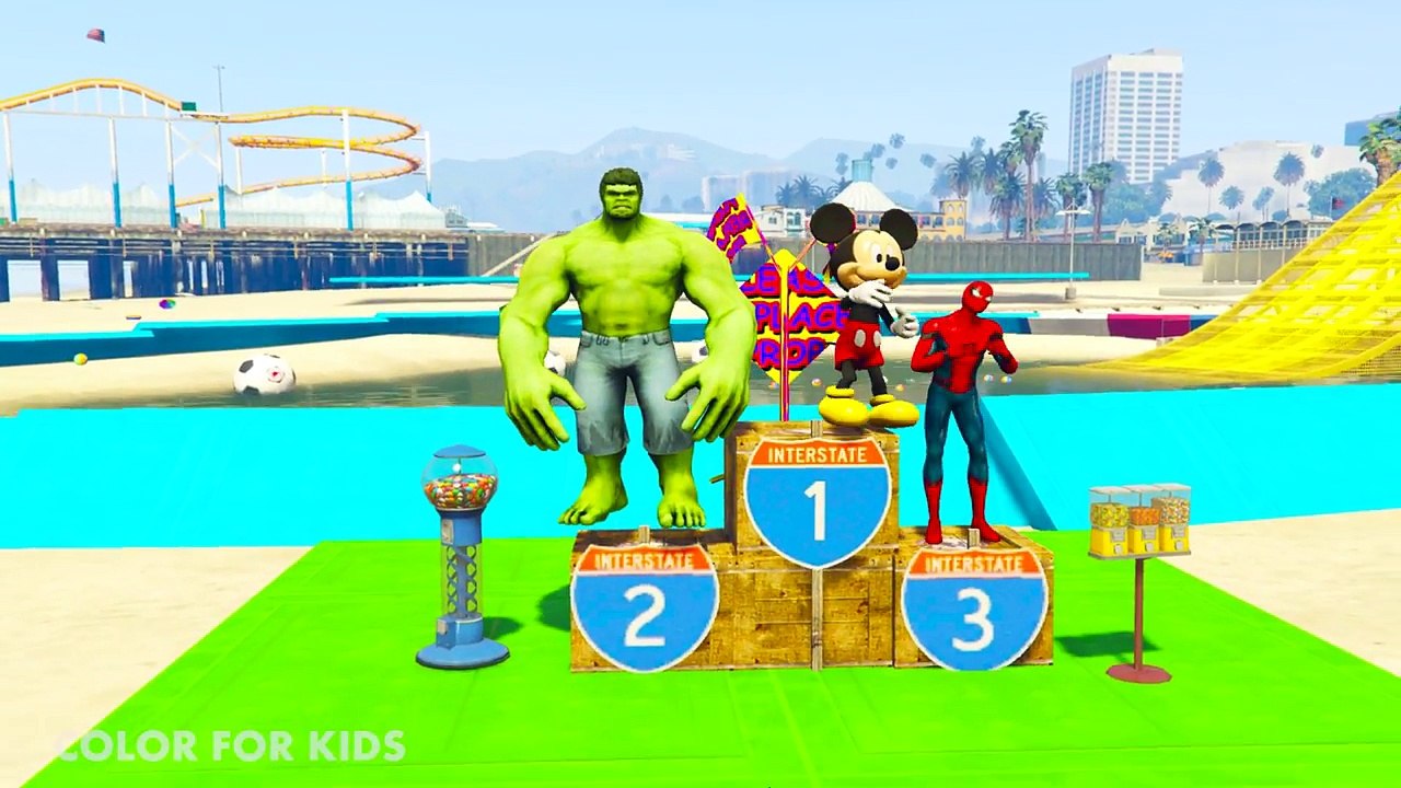 CARS LIGHTNING MCQUEEN Kidnapped by Venom Joker & Gorilla! w/ Spiderman, Hulk, Cartoon for