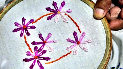 Hand Embroidery: BD Hand Stitch: Lazy Daisy Stitch