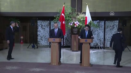 Dışişleri Bakanı Çavuşoğlu ve Japon Dışişleri Bakanı Kishida'dan Ortak Basın Toplantısı (1)