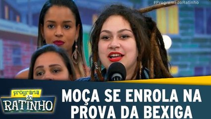Moça se enrola na Prova da Bexiga
